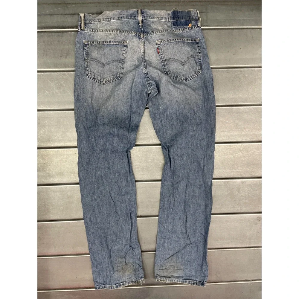 VTG Levis 559 Jeans Mens 36X34 Blue Light Wash Denim Relaxed Straight Distressed